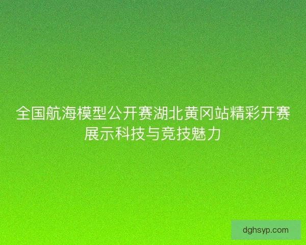 全国航海模型公开赛湖北黄冈站精彩开赛展示科技与竞技魅力 全国航海模型公开赛湖北黄冈站精彩开赛展示科技与竞技魅力
