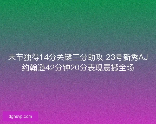 末节独得14分关键三分助攻 23号新秀AJ约翰逊42分钟20分表现震撼全场